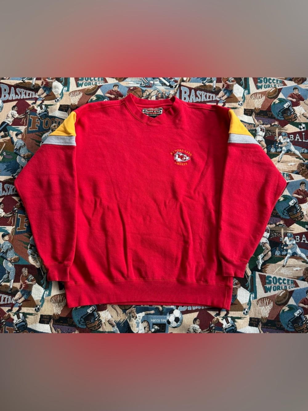Vintage 90s Men’s Sport One NFL Kansas City Chiefs Red Sweatshirt
